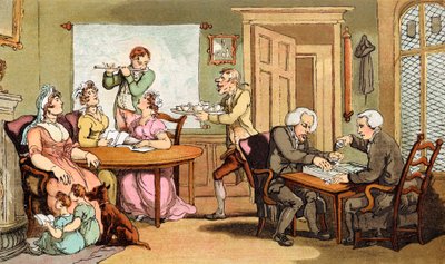 Oliver Goldsmith door Thomas Rowlandson